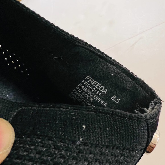 Steve Madden Freeda Black Slip On Platform Sneakers Size 8.5 - Picture 5 of 7